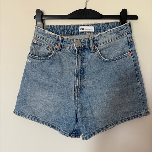 Zara Pants - Zara Blue Jean Shorts High-Waisted Style